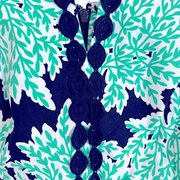 NWOT Crown & Ivy beautiful size 2 navy & green dress - Picture 8 of 9